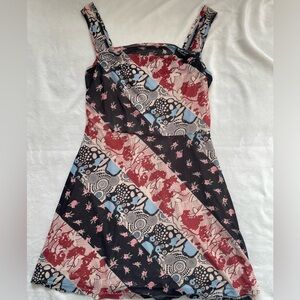 Floral Patchwork Mixed Pattern Boho Fairycore Dress